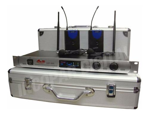 2 Microfonos Inalambricos Corbateros Gbr Uhf 300
