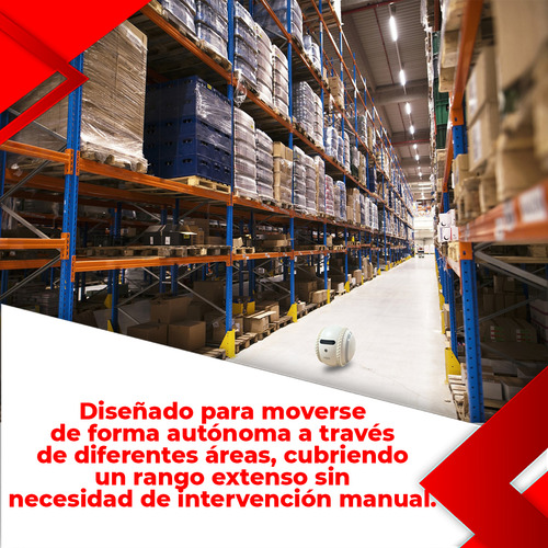 Robot Cámara Recorrido Seguridad Vigilancia Monitoreo Remoto Color Blanco