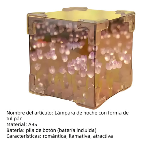 Diy Espejo Led Cube Tulipanes Lamparas Led Lamparas De Noche