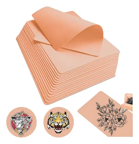 15p Hojas Sintética Practica Tatuar Doble Cara Tatuajes Skin