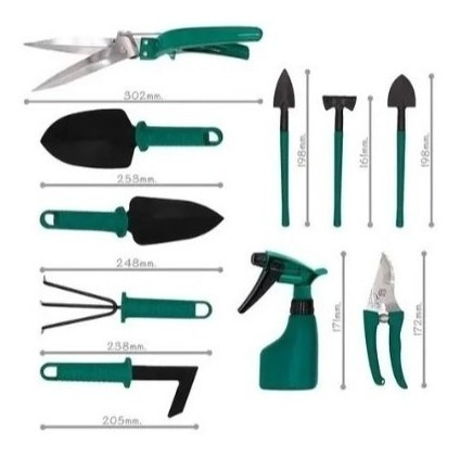 Imagen 3 de 4 de Kit De Jardinería/huerta Set Herramientas Con Maletin 11 Pcs