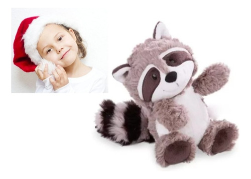 Peluche Mapache Gris Encantador Mapache Lindo Suave Muñeco