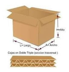 Cajas De Cartón Extrafuertes Triple Corrugado 43.5x38.5x52 (Usado)