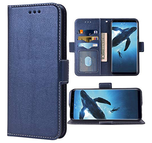 Funda Para Galaxy S8 Active Azul Pu Leather-02