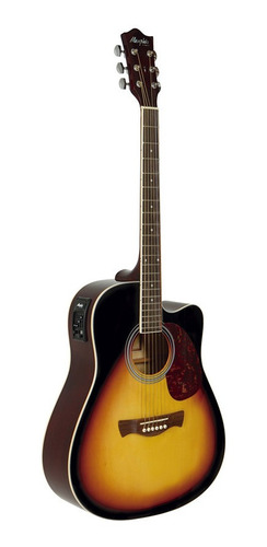 Violão Eletrico Folk Memphis Tagima Md-18 Afinador Sunburst