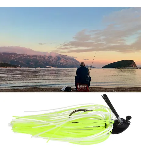 5 Jigs Para Pesca De Lubina Jig De Fútbol Kit De 10g Verde