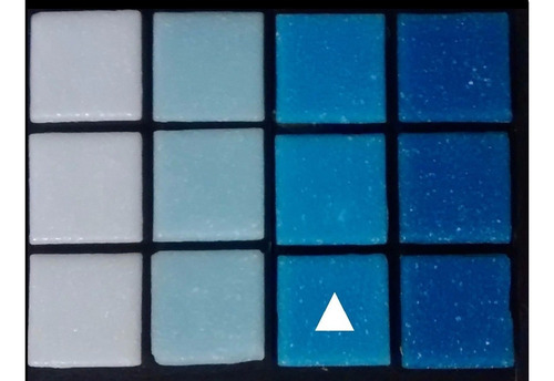 Venecitas Biseladas Celeste Medio 2x2. Aptas Pileta O Baño.