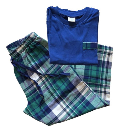Imagen 7 de 7 de Pijama De Niño Invierno Moda Pantalón Escoces