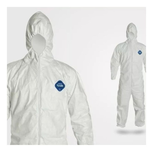 Mameluco Tyvek Dupont Chf5 Blanco Larga Sin Género Blanco Xxl