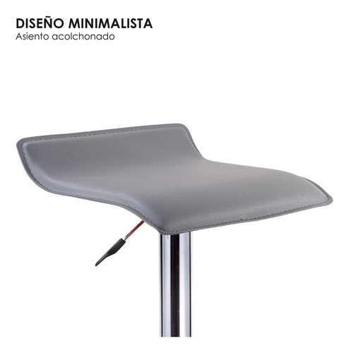 2pzs Bancos Altos Giratorios Para Barra Cocina Bar Cromado Gris