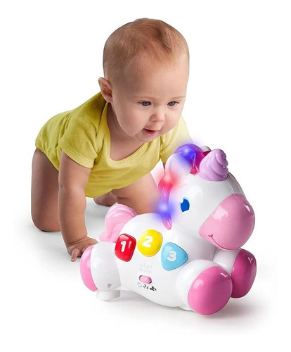 Juguete Unicornio Para Gateo De Bright Starts Musica Y Luces