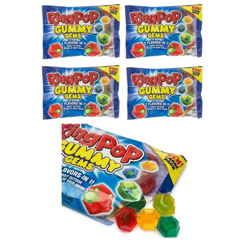 Ring Pop Gummy Gems (3.7 Oz) - Pack Of 4