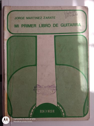 Mi Primer Libro De Guitarra Jorge Martínez Zárate