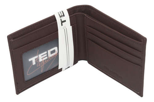 Cartera Lujo Billetera Piel Genuino Ted Lapidus Color Cafe06