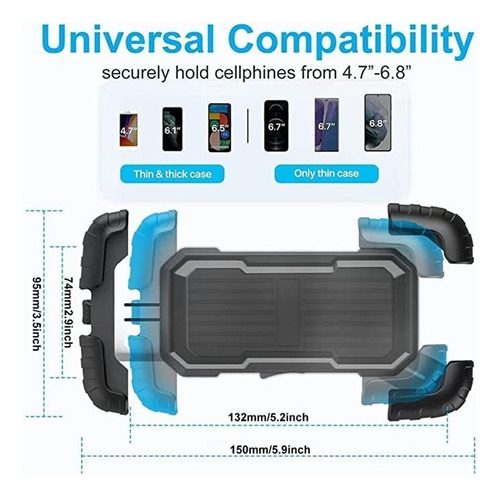 Soporte Para Celular Moto/bicicleta Base Porta Teléfono 360°
