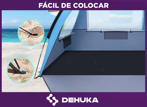 Carpa De Playa Autoarmable y Camping Protección Uv Fácil Armado Dehuka