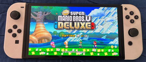Nintendo Switch Oled 64gb 6 Juegos Físicos Mario Bross Y Mas Blanco (Usado)
