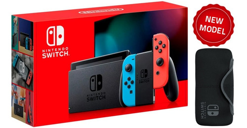 Nintendo Switch Neón Blue And Red + Estuche. Nueva Y Sellada