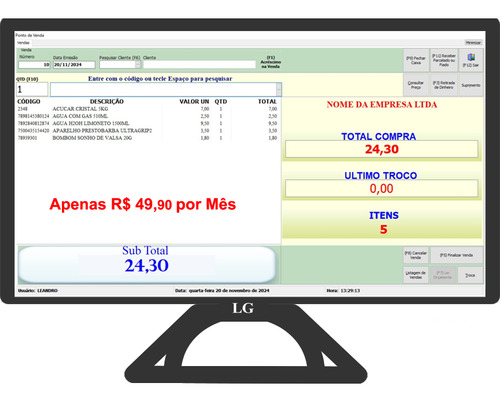 Programa Para Lojas Em Geral Cupom Eletronico E Nota Fiscal