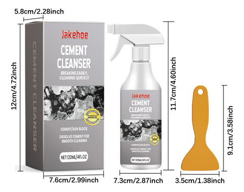 Limpia Fácilmente Las Manchas, 120 Ml, Descompone El Cemento