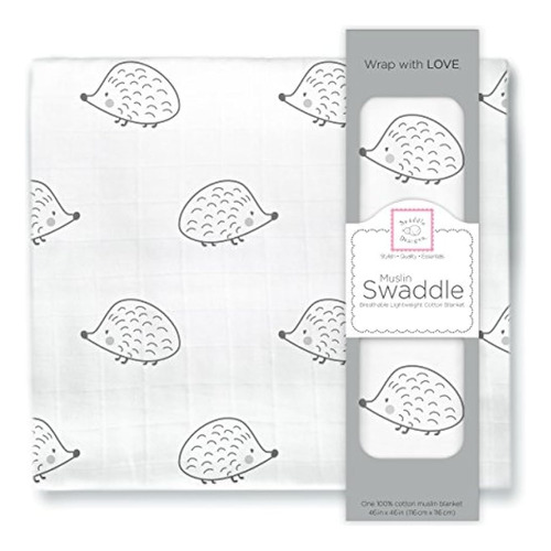 Swaddledesigns Mantita Swaddle De Muselina De Algodón, Black