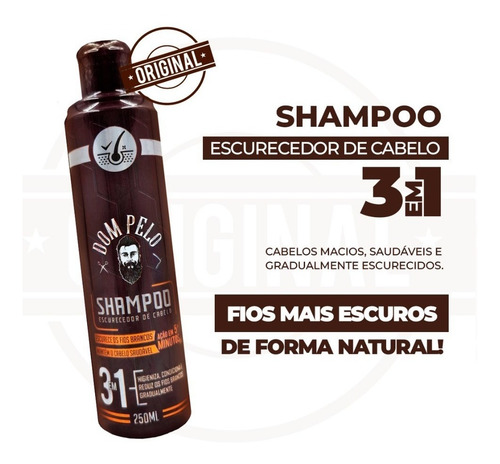 Shampoo Tonalizante Black For Men P/ Cabelos Grisalhos 250ml