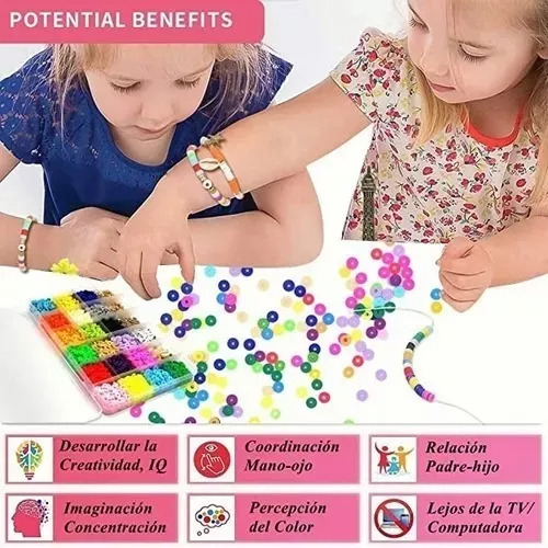 Set Bricolaje De Cuentas Kit Para Hacer Pulseras Y Alhajas