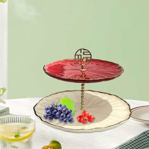 Soporte De Pastel En Capas Decoración Grande De 2 Niveles