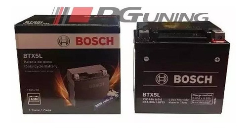 Bateria Motomel C/cg/cx/vx 150 Bosch 12v Ytx5l-bs