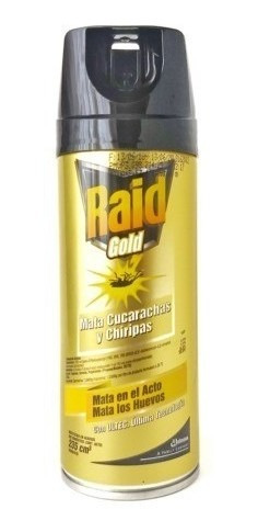 Imagen 1 de 4 de Insecticida Raid Gold 235 Aerosol Mata Cucarachas Y Chiripas