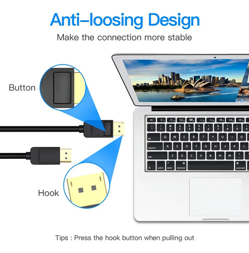 Cable Displayport A Displayport Vention Dp Hd 4k A 60hz 1.5m