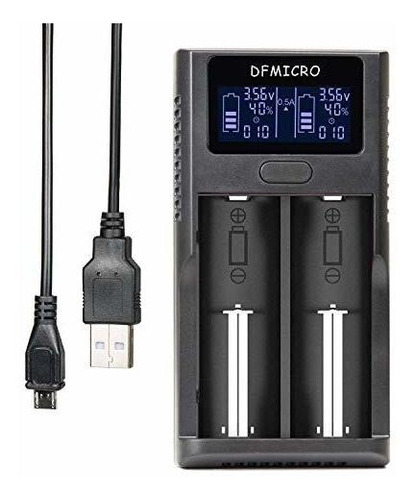 Dfmicro 2 Bay Smart Li Ion Bateria Charger For 18650