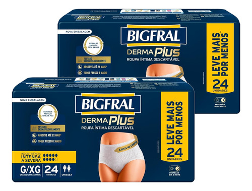 Pack X2 Ropa Interior Desc. Bigfral Pants Premium X 20 G- Xg