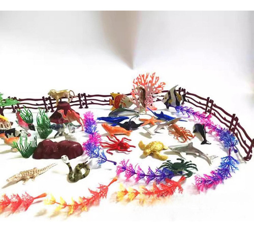 80 Figuras De Animales, Juguetes Educativos Para Niños,