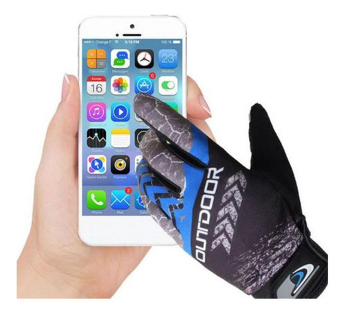 Guantes Largos  Ciclismo,  Dedo Largo, Unisex,  Táctil 