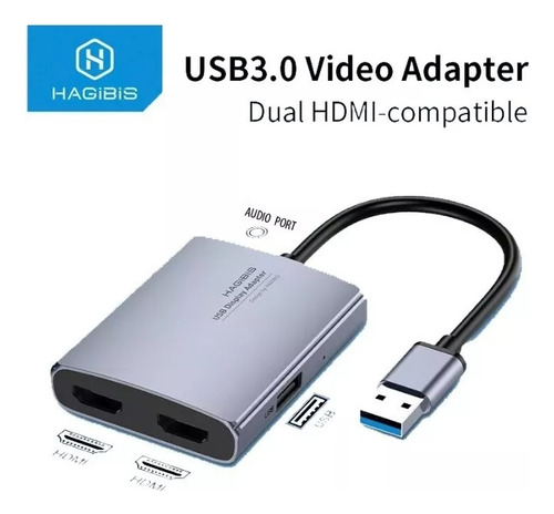 Adaptador Vídeo Hub Multi Display Uga Dual Hdmi Usb 3.0