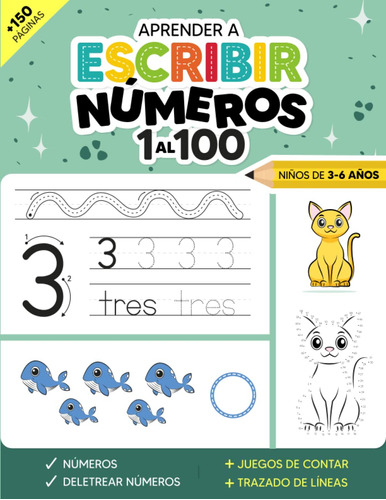 Aprender A Escribir Números Del 1 Al 100 Para Niños De 3 ...