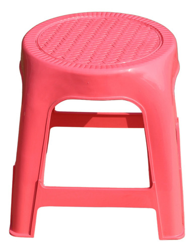 2 Bancos Banquito Plástico Infantil Pequeño Multiusos Color Rosa Chicle