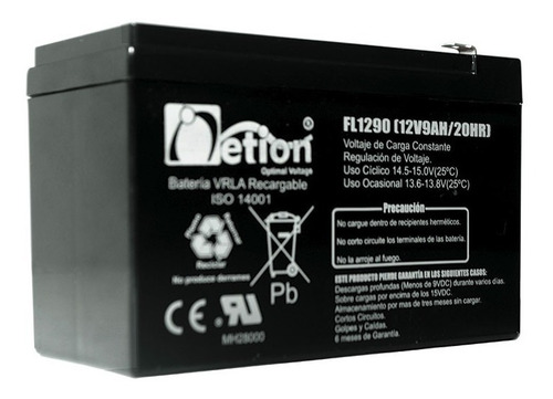 Imagen 1 de 2 de Respaldo Electronico Bateria 12v 9ah Netion