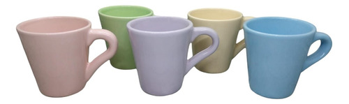 10 Tazas Cónica Cerámica Color, X Mayor 10 Cm Alto X 9 