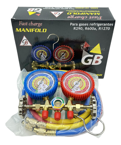 Manifold Para Nuevos Gases R290, R600a, R1270 Marca Gb