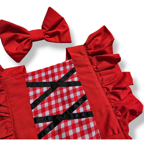 Disfraz Para Bebé Caperucita Roja Para Bebé + Capa Rojo 6-12 Meses - M