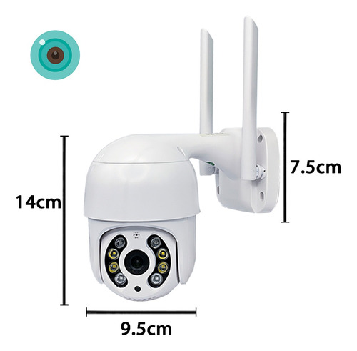 Câmera Segurança A8 Icsee Dome Wifi Externa Infravermelho Branco
