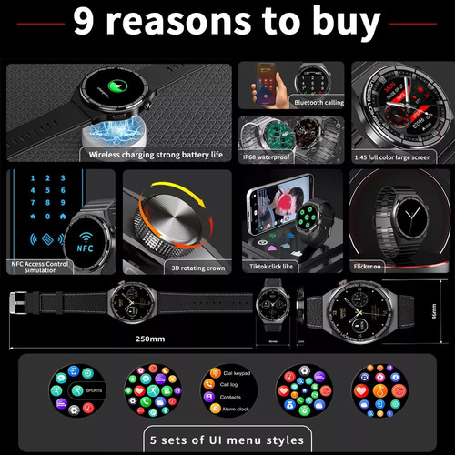 S Reloj Inteligente De Llamadas Bluetooth H4 Max Nfc