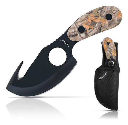 Maxam Cuchillo De Hoja Fija De Camuflaje, Cuchillo De Pelar