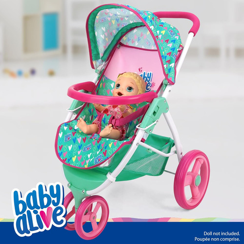 Baby Alive: Cochecito De Muñeca Para Correr, Verde, Rosa, Co