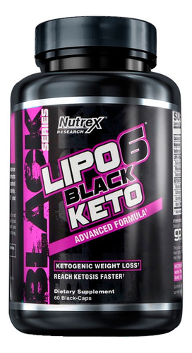 Lipo 6 Black Keto! Nutrex! 60 Cápsulas! Usa! Lipo 6 Keto!!