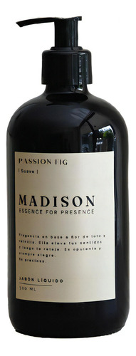 Jabón Líquido 500 Ml Passion Fig Negro Madison