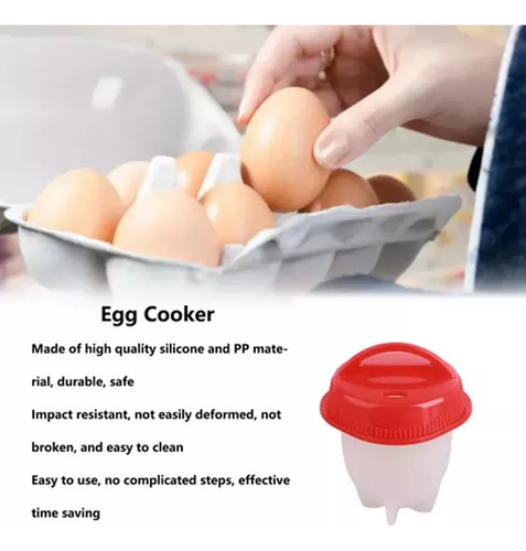 Set De 6 Vasos Antiadherentes Para Hacer Huevos Cocidos