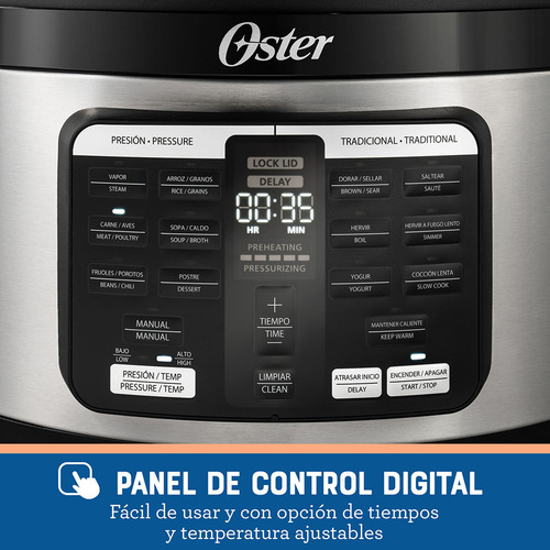 Multi Olla Oster Ovalada Ckstpcecov57 De 5.7 L 15 Funciones